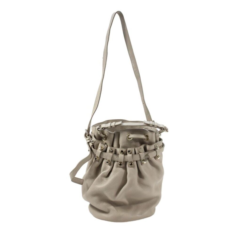 Alexander Wang Women's Leather Silver Hardware Bucket Handbag Gray